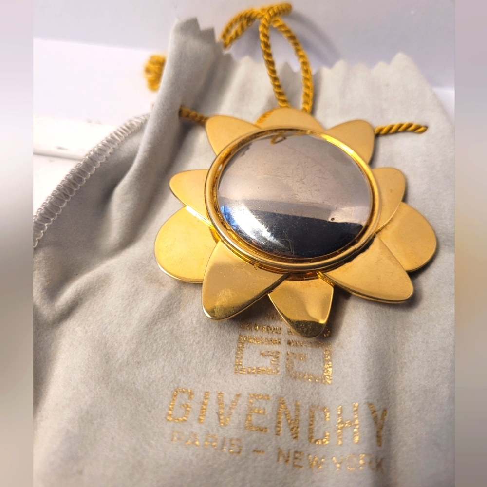 1980's Givenchy Vintage Sunflower Brooch & Pendant